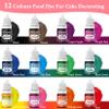 12 Colours Gel Food Colouring - Icing Gel Colours Set with Gloves, Food Colouring for Cake Decorating, Baking, Macarons, Buttercream, Easter Eggs and DIY Crafts -Vegan, Non Gluten (6 g Each) view 2