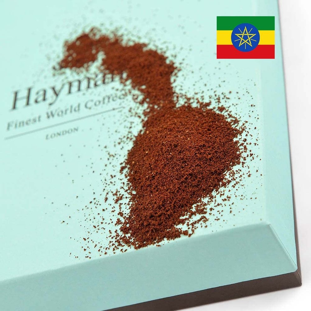 Hayman, 100% Ethiopia Yirgacheffe Specialty Coffee, Ground, Medium Roast, 454g | Fresh Roasted Ethiopian Coffeee