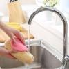 1 Pcs Food-Grade Round Antibacterial Silicone Cleaning Sponge Dish Scrubber Dishwashing Better Sponges-Household Cleaning Brush Sponges (Blue) view 2