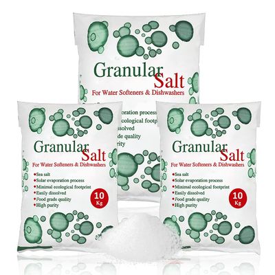 10kg Granular Salt For Granular Water Softeners Best For Laundry Kitchen Dish Washing | Compatible To All Water Softner Salt Machines | Food Grade 100% Genuine British Salt (3 Bag)