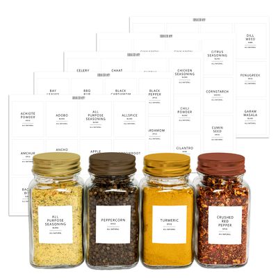 Dekluttr Minimalist Labels Set (Spices 1)