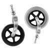 Wheelchair Front Wheel, Solid Rubber Wheel, Light Wheelchair Accessories, with Front Fork, 6 inches, 2pcs,Grey view 1