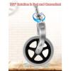 Wheelchair Front Wheel, Solid Rubber Wheel, Light Wheelchair Accessories, with Front Fork, 6 inches, 2pcs,Grey view 3