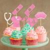 24 Pack Pink Nursing Cupcake Toppers Nurse Graduation Cupcake Picks Medical Rn Themed Cake Picks Nursing Themed Birthday Party Decorations Supplies view 2