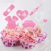 24 Pack Pink Nursing Cupcake Toppers Nurse Graduation Cupcake Picks Medical Rn Themed Cake Picks Nursing Themed Birthday Party Decorations Supplies view 4