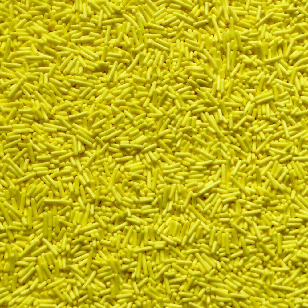 Vision4ever 25 Gram Yellow Color Edible Sugar Strands Cupcake Sprinkles Cake Decoration Birthday Rainbow With Attractive Looks