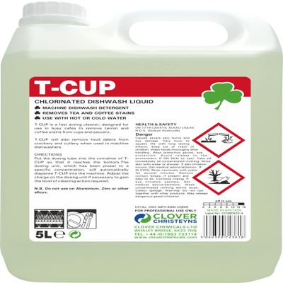 Clover Chemicals T Cup Chlorinated Dishwash Liquid (368) 5 Ltr