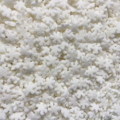Vision4ever 75 Gram White Snowflake Color Party Treats Cupcake Sprinkles Edible Sugar Xmas Cupcake Cake Toppers Decoration With Attractive Looks