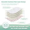 Wegreeco Reusable Menstrual Pads - Soft Cloth Sanitary Pads & Panty Liners - 6 Pack with 1 Cloth Mini Wet Bag (L, Cherry Blossoms) view 3