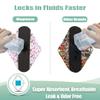 Wegreeco Reusable Menstrual Pads - Soft Cloth Sanitary Pads & Panty Liners - 6 Pack with 1 Cloth Mini Wet Bag (L, Cherry Blossoms) view 4