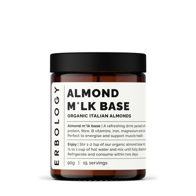 Erbology Organic Almond Milk Base 90g - Cold-pressed from Small-batch Fresh Almonds - 3:1 Extraction Ratio - Straight from Farm in Italy - Non-GMO