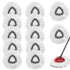 12Pack Spin Mop Replacement Heads,100% Microfiber Mop Head Replacement Compatible with Triangle Spin Mop, 360 Degree Spin Mop Refill for Easy House Cleaning Floor Mopping view 1