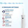 Bestgift Water Flosser for Teeth,Portable Cordless Dental Plaque Removal Tool with 5 Pressure Settings,IPX7 Waterproof 150ML Deep Clean Helps Whiten Teeth, USB Rechargeable for Home Travel Use, White view 3