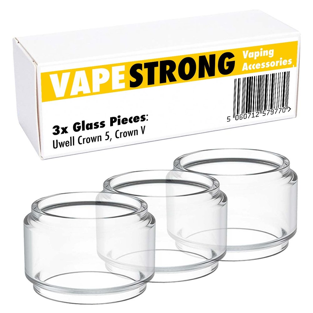 VAPESTRONG 3X Spare Bubble Glass for UWELL Crown 5 Tank Bulb Glass Spare Tubes Fat Boy Fatboy