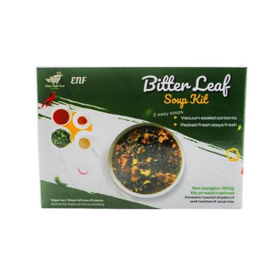 ENF Bitter Leaf Soup Kit | Soup Mix with Bitter leaf, Crayfish, Chilli and African Spices | Easy Cook and Eat | Pack of 2 | Meal for 5 | Nigerian West African Meal Kit |