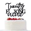 Unoggsor Twenty Nine Cake Topper - Happy 29th Birthday Cake Decor - Cheers to 29 Years Birthday Party Decorations Supplies, Black Glitter view 1