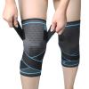 MILAIUN Knee Support for Men/Women 2 Pack, Compression Adjustable Knee Brace, Non-Slip with Strap for Meniscus Tear, Arthritis, Ligament Damage, Running, Walking, Gym, Sports (Blue, M) view 1