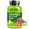 NATURELO Chewable Multivitamin for Children  Natural Whole Food Nutrients - 60 Chewable Tablets | 1 Month Supply view 1
