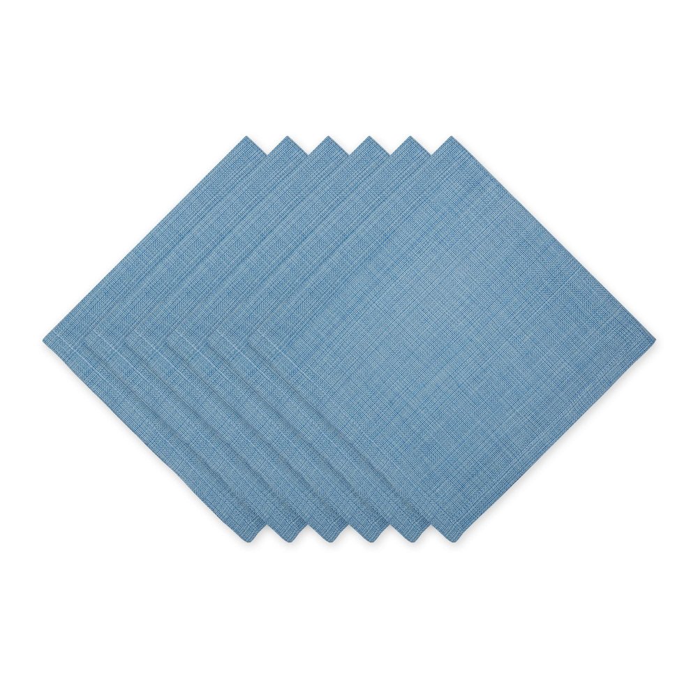 DII Variegated Tabletop Collection, Napkin Set, 20x20, Light Blue, 6 Piece