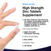 Zinc 50mg High Strength Tablets with Copper, Pure Zinc Supplements Contributes Towards The Immune System, Bone Health and Fertility, Vegan, Non-GMO, Made in UK by New Leaf 120 Tablets view 2