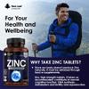 Zinc 50mg High Strength Tablets with Copper, Pure Zinc Supplements Contributes Towards The Immune System, Bone Health and Fertility, Vegan, Non-GMO, Made in UK by New Leaf 120 Tablets view 3