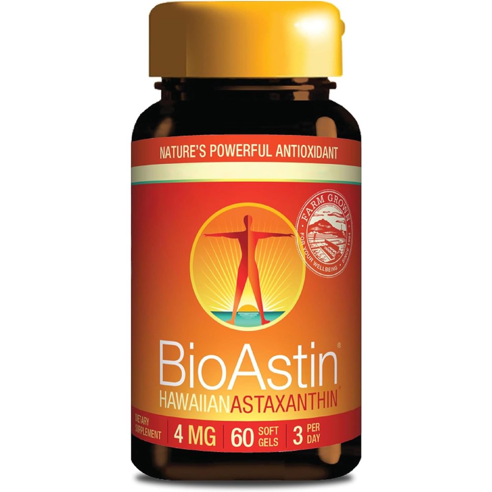 Nutrex Hawaii, BioAstin, Hawaiian Astaxanthin, 4mg, 60 Softgels, Vitamin E, Gluten Free, Soy Free, Non-GMO