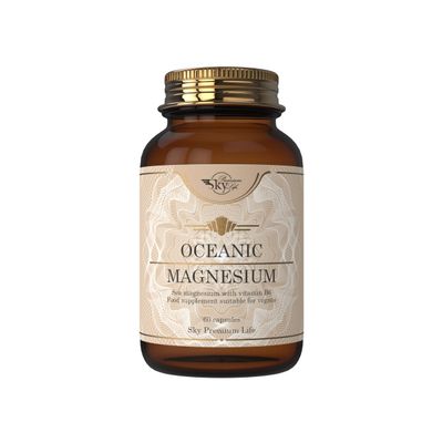 Sky Premium Life Oceanic Magnesium Food Supplement with Vitamin B6  60 Capsules
