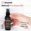 GROOMIE Natural Pre-Shave Oil for Bald Headed Men and Women | Specially Formulated Plant Based Recipe with Milk Thistle Seed, Essential Oils, Antioxidants, and Vitamin E | Promotes Close Shave view 2