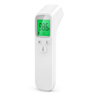 JIXIN Forehead Thermometer for Fever, Non Contact Infrared Thermometer with Colored Fever Indicator