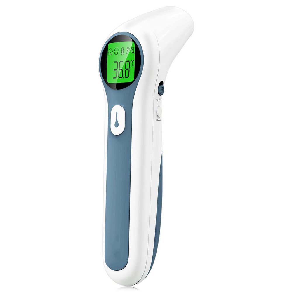 JIXIN Infrared Thermometer for Forehead And Ear Adult And Children with Fever Alarm, Silent Mode, 20 Memory