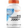 Doctor's Best, Vitamin D3, 2.000IU, 2-Day Depot, 180 Capsules, Gluten Free, Sofa Free