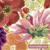 IHR Ideal Home Range - Paper Napkins Fruits and Flowers Cream 20 pc. Cocktail Napkins view 1