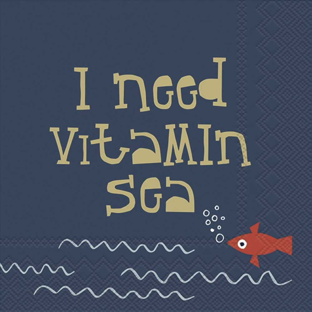 IHR Ideal Home Range - Paper Napkins Vitamin SEA Blue 20 pc. Lunch Napkins