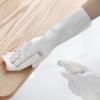 3 Pairs of Reusable Cleaning Gloves - Latex Free Kitchen Cleaning Gloves with Cotton Liner- Household Dishwashing Gloves, Non- Slip Waterproof (Medium, Blue+Pink+White) view 4