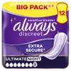 Always Discreet Incontinence Pads Plus Women Ultimate Night x12 view 1