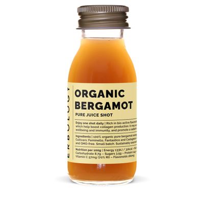Erbology Organic Bergamot Juice 12 Daily Shots (60ml) - Supports Immunity and Collagen Production - High in Vitamin C and Bio-active Flavonoids - Straight from Farm in Italy - Undiluted