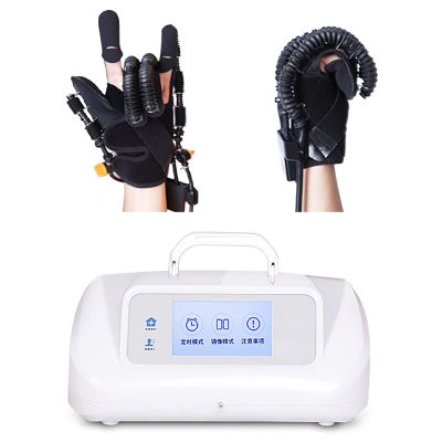 Daoyuan Rehabilitation Robot Gloves,Electric Finger Orthosis Hand Splint,Stroke Hemiplegia Finger Wrist Exercise Equipment,Mirror Training Long Term Aid (Color : Standard right hand, Size : L)