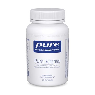 Pure Encapsulations PureDefense - Hypoallergenic Nutritional Supplement with Vitamin C, D and Zinc - 120 Capsules