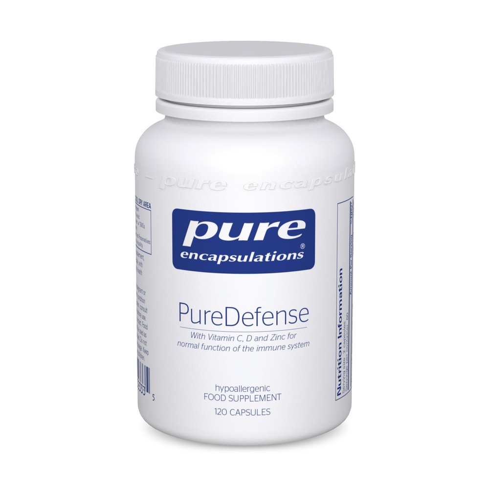 Pure Encapsulations PureDefense - Hypoallergenic Nutritional Supplement with Vitamin C, D and Zinc - 120 Capsules