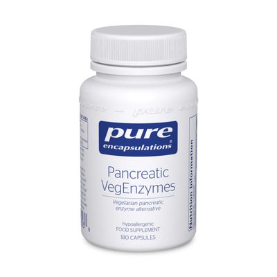 Pure Encapsulations Pancreatic VegEnzymes - High-Strength Digestive Enzyme Formulation - Vegetarian Pancreatic Enzyme Alternative - 180 Capsules