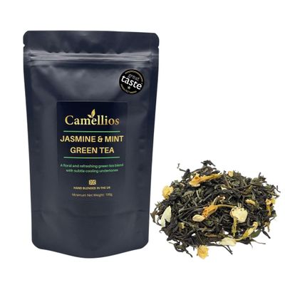 Jasmine and Mint Green Tea, Green Loose Leaf Tea, Camellios (1kg)