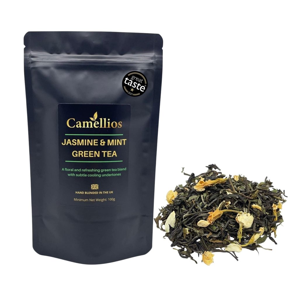 Jasmine and Mint Green Tea, Green Loose Leaf Tea, Camellios (1kg)