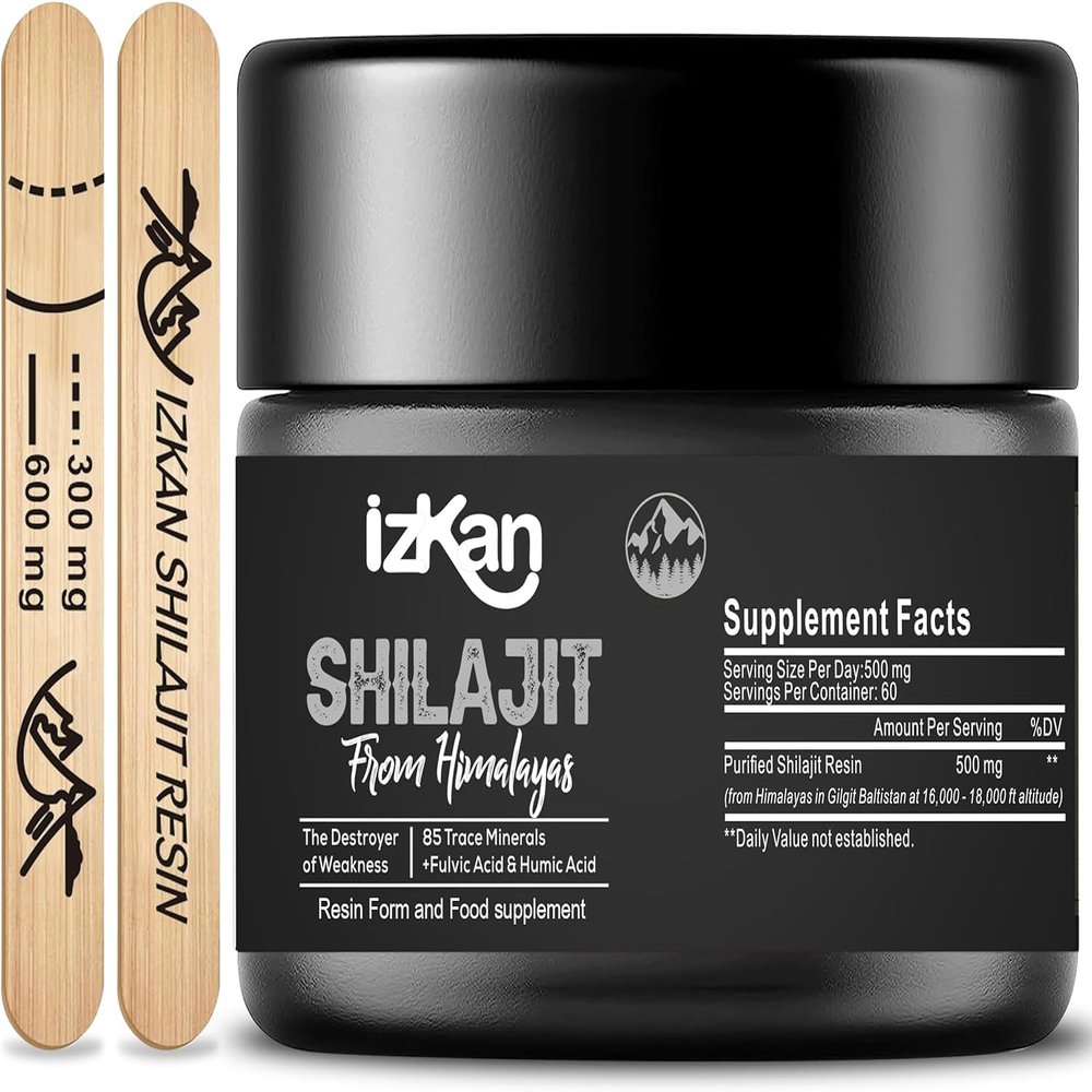 Pure Shilajit Himalayan Shilajit - 600mg 100% Natural Organic Shilajit with 85+ Trace Minerals & Fulvic Acid for Energy, Strength & Immunity, 30 Grams (5X)