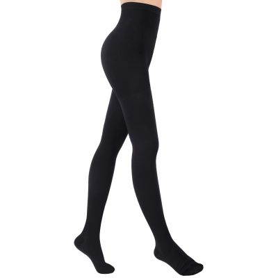 Ktinnead Compression Pantyhose for Women and Men, Closed Toe Medical Compression Stockings, 20-30 mmHg Graduated Compression Pantyhose, Black, S