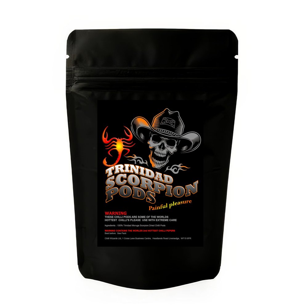 Trinidad Moruga Scorpion Dried Pods 1kg- Chilliwzards