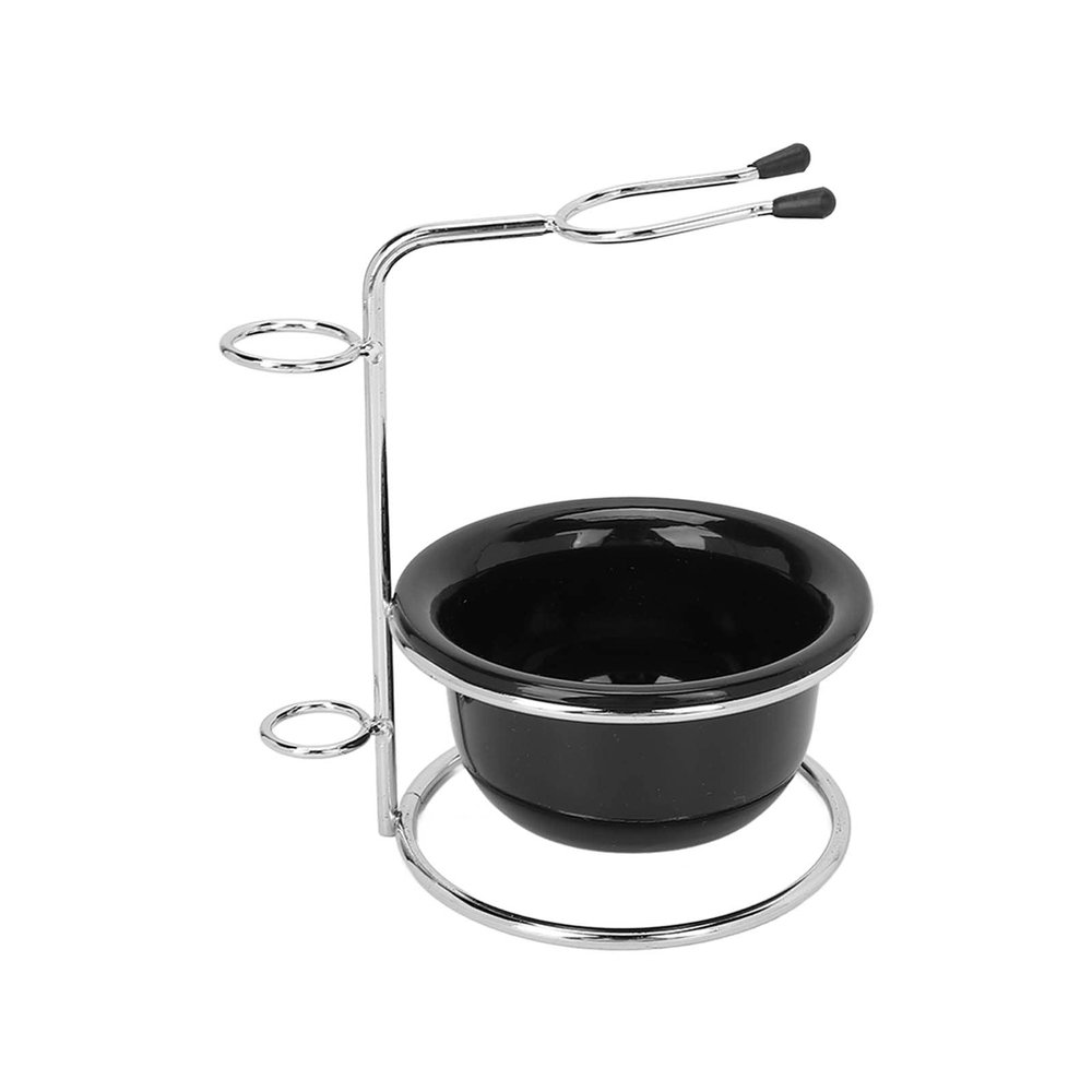 Men's Shaving Bowl Shaving Cream Foam Soap,Beard Care Cleaning Stainless Steel Shaving Bowl Stand Shaving Tool Set for Barber