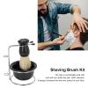 3pcs Shaving Brush Set, Professional Manual Men Shaving Kit for Shaving Cream Foam Soap, Beard Shaving Brush Bowl Safety Shaving Stand Kit view 2