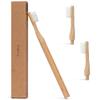 eselva Nano Bamboo Toothbrush - Set (1 Toothbrush + 2 Interchangeable Heads) - Extra Soft BPA-Free Nano Bristles for Healthy Teeth and Gums - Interchangeable Heads for More Sustainability view 1