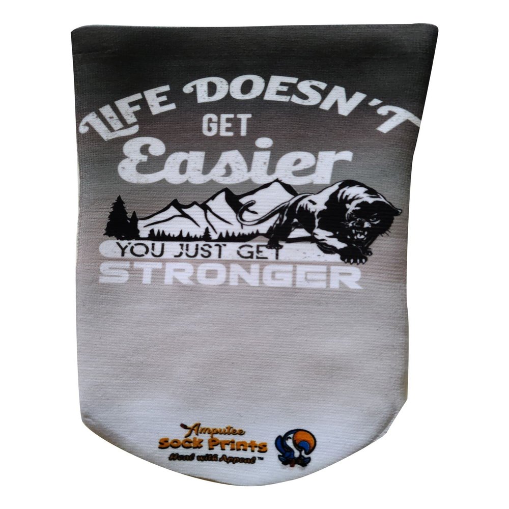 Heal with Appeal Amputee Sock Life doesnt get easier get stronger V1