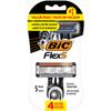 BIC Flex 5 Disposable Razors for Men, Sensitive Skin Razor For a Smooth and Close Shave, Portable Razors with 5 Blades, 4-Disposable Razor Set(Pack of 1) view 1